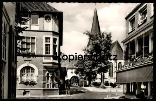 ÄLTERE POSTKARTE LENGERICH IN WESTFALEN RATHAUSPLATZ RATHAUS BETTEN SAATKAMPF KINDERWAGEN Ansichtskarte AK postcard cpa