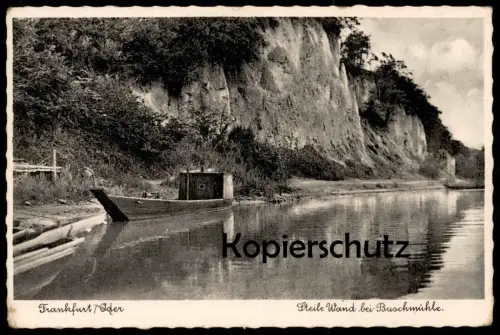 ALTE POSTKARTE FRANKFURT AN DER ODER STEILE WAND BEI BUSCHMÜHLE Ansichtskarte postcard AK cpa