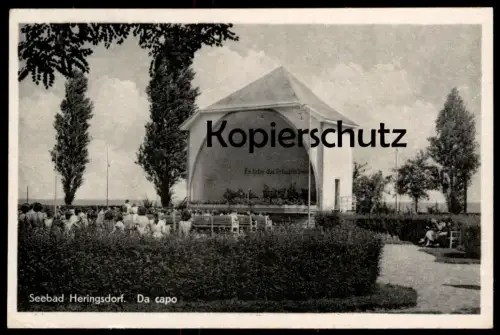 ALTE POSTKARTE OSTSEEBAD HERINGSDORF DA CAPO ES LEBE DER FRIEDEN Ostsee Mecklenburg-Vorpommern Ansichtskarte postcard