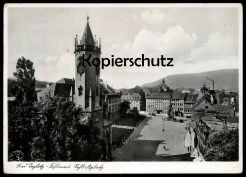ALTE POSTKARTE BAD TEPLITZ-SCHÖNAU SCHLOSSPLATZ 1943 Schloss castle chateau Teplice-Sanov Ansichtskarte postcard AK cpa