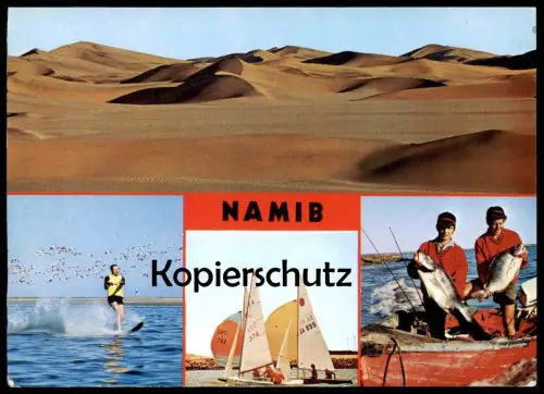 ÄLTERE POSTKARTE NAMIBIA WASSERSKI water ski nautique waterski fishing Ansichtskarte AK postcard cpa