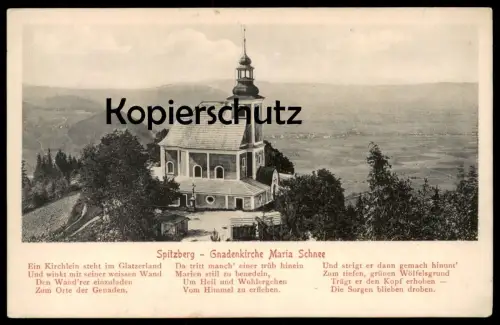 ALTE POSTKARTE SPITZBERG GNADENKIRCHE MARIA SCHNEE WÖLFELSGRUND Miedzygorze Klodzki Poland cpa postcard Ansichtskarte