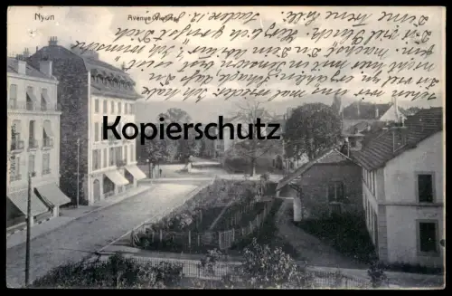 ALTE POSTKARTE NYON AVENUE VIOLLIER SCHWEIZ suisse Helvetia Ansichtskarte postcard cpa AK
