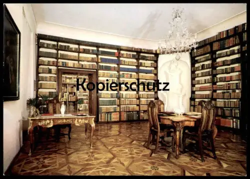 ÄLTERE POSTKARTE BRUNTAL STATNI ZAMEK KNIHOVNA Bibliothek library bibliothéque Ceska republika postcard Ansichtskarte AK