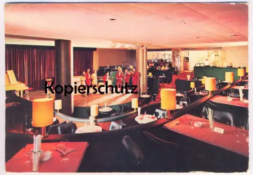 ÄLTERE POSTKARTE STUTTGART HOTEL INTERNATIONAL LONDON CLUB IM HOTEL Band Nightclub Restaurant Ansichtskarte postcard cpa