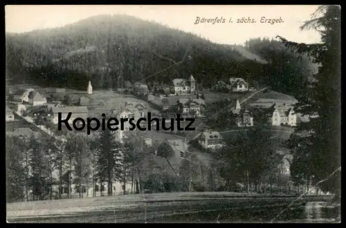 ALTE POSTKARTE BÄRENFELS IM SÄCHSISCHEN ERZGEBIRGE 1918 Totalansicht Panorama Altenberg Ansichtskarte postcard AK cpa