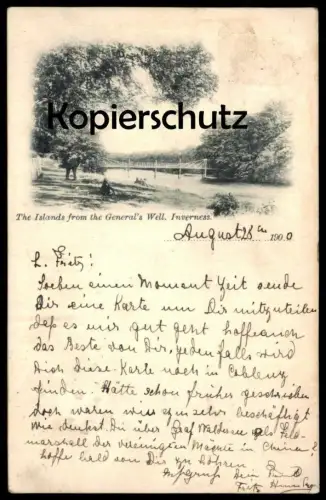 ALTE POSTKARTE THE ISLANDS FROM GENERAL'S WELL INVERNESS 1900 SCOTLAND Schottland postcard cpa AK Ansichtskarte