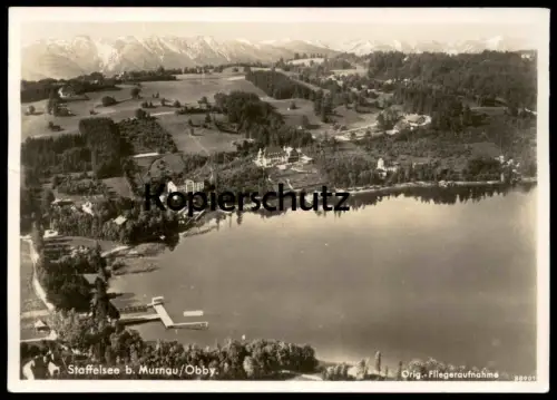 ALTE POSTKARTE STAFFELSEE BEI MURNAU FLIEGERAUFNAHME LUFTBILD 1941 postcard Ansichtskarte cpa AK