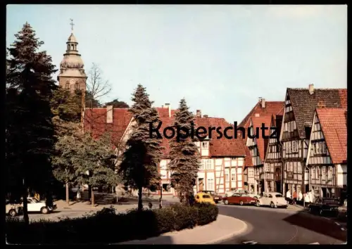 ÄLTERE POSTKARTE SALZUFLEN MIT AUTOS KARMANN GHIA VW KÄFER Opel Ansichtskarte postcard cpa AK