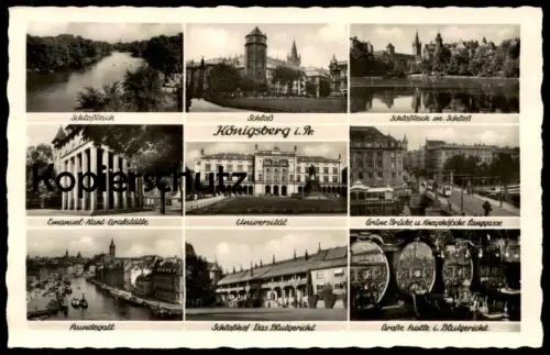 ALTE POSTKARTE KÖNIGSBERG UNIVERSITÄT KANT GRABSTÄTTE HUNDEGATT SCHLOSSTEICH Ostpreussen Kaliningrad Krolewiec postcard
