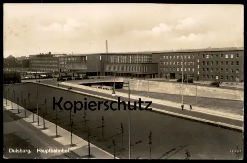 ALTE POSTKARTE DUISBURG HAUPTBAHNHOF STRASSENBAHN Bahnhof station gare Tram tramway Ansichtskarte AK cpa postcard