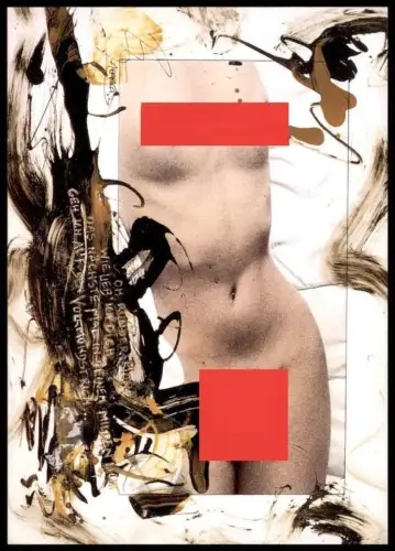 KÜNSTLER POSTKARTE MARIAN LOSSE ARANKA AKT FRAU femme seins nus nude breast woman nudity cpa postcard Ansichtskarte AK