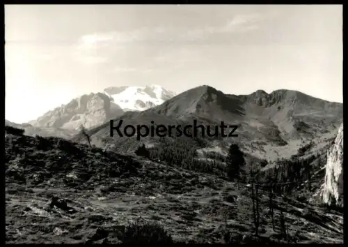 ÄLTERE POSTKARTE PASSO FALZAREGO MARMOLADA COL DI LANA 1959 GRUPPO SELLA DOLOMITI Italia Italy Italien Mountain