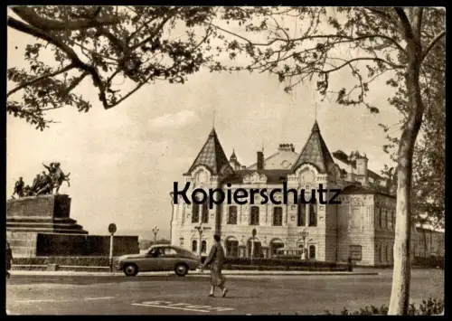 ÄLTERE POSTKARTE KUIBYSCHEW THEATER DRAMATHEATER THEATRE Auto car Russia Russland cpa postcard AK Ansichtskarte