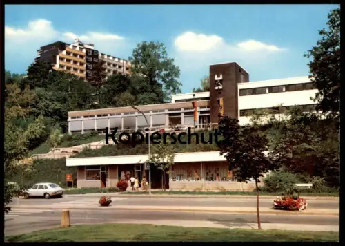 ÄLTERE POSTKARTE BAD GANDERSHEIM KURMITTELHAUS UND KURKLINIK AUTO VOLKSWAGEN VW 411 Zigarettenautomat Ansichtskarte AK