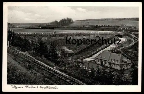 ALTE POSTKARTE TALSPERRE MALTER BEI DIPPOLDISWALDE EISENBAHN STRECKE LINIE PANORAMA Ansichtskarte AK postcard cpa