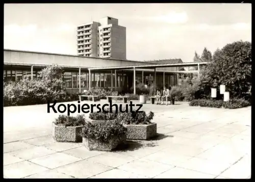 ÄLTERE POSTKARTE FREIBERG INNENHOF DES UNICENTS UNICENT KULTURBUND DER DDR Architektur architecture AK cpa postcard
