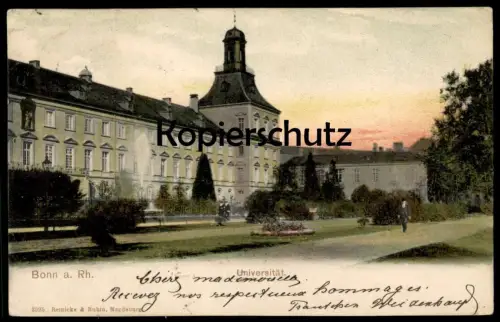 ALTE POSTKARTE BONN AM RHEIN UNIVERSITÄT 1903 Springbrunnen university Ansichtskarte AK cpa postcard