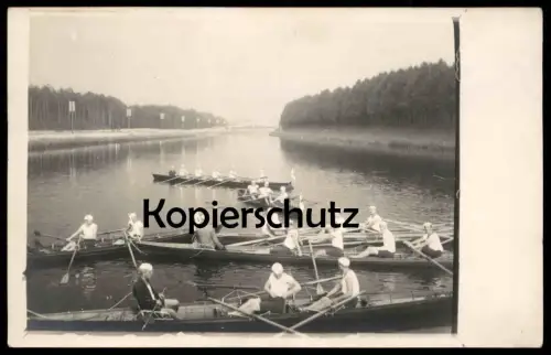 ALTE FOTO POSTKARTE RUDERREGATTA RUDERN RUDERER PREUSSISCHER RUDER VEREIN ? BERLIN KIEL LÜBECK ? regatta competition