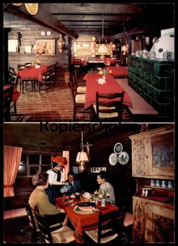 ÄLTERE POSTKARTE HOFHEIM TAUNUS PANORAMA HOFHEIMER VOLKSBANK WERBUNG MACH MAL PAUSE COCA COLA Ansichtskarte cpa postcard