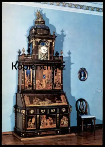 ÄLTERE POSTKARTE GROSSER BERLINER KABINETTSCHRANK 1779 UHR STAATLICHE MUSEEN ZU BERLIN DDR KUNSTGEWERBEMUSEUM Neuwied
