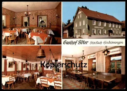 ÄLTERE POSTKARTE GASTHOF ADLER STOCKACH HINDELWANGEN BADEN FAMILIE LINDER Wanduhr Briefkasten Ansichtskarte cpa postcard
