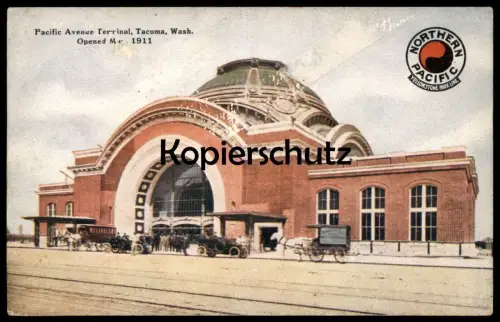 ALTE POSTKARTE TACOMA PACIFIC AVENUE TERMINAL WASHINGTON OPENED MAY 1911 USA America Ansichtskarte AK postcard cpa