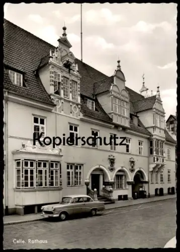 ÄLTERE POSTKARTE CELLE RATHAUS OPEL KENNZEICHEN CE-L 496 Auto car Ansichtskarte AK postcard cpa