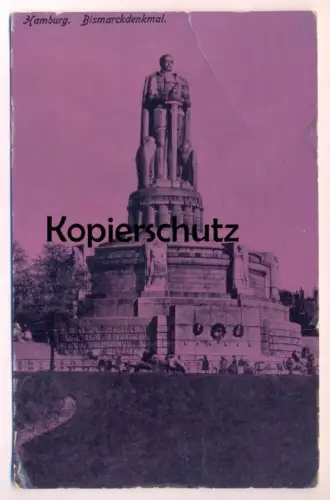 ALTE POSTKARTE HAMBURG DAS BISMARCKDENKMAL 1915 SCHWERT Bismarck-Denkmal monument Ansichtskarte AK cpa postcard