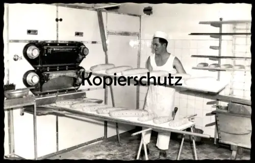 ÄLTERE POSTKARTE BÄCKEREI BÄCKER BROTE OFEN MASCHINE WERNER & PFLEIDERER STEMPEL SANKT JOHANN IN TIROL JÖCHLER
