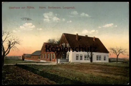 ALTE POSTKARTE LENGERICH IN WESTFALEN GASTHAUS ZUR MÜHLE HERM. BERLEMANN Ansichtskarte AK postcard cpa