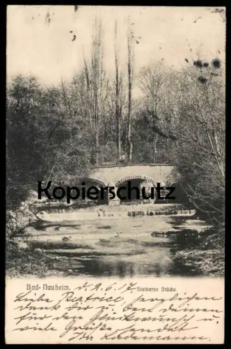 ALTE POSTKARTE BAD NAUHEIM STEINERNE BRÜCKE pont bridge Ansichtskarte AK cpa postcard