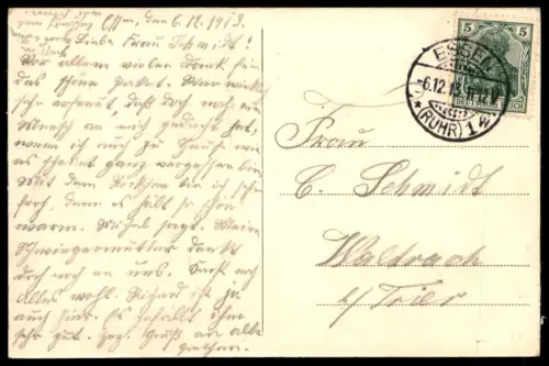 ALTE POSTKARTE ESSEN RUHR DIE WARENBURG THEODOR ALTHOFF