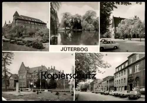 ÄLTERE POSTKARTE JÜTERBOG OBERSCHULE PLATZ DER JUGEND Ansichtskarte cpa postcard