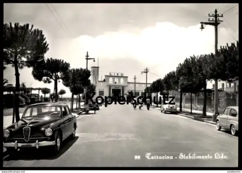 ALTE POSTKARTE CARTOLINA TERRACINA STABILIMENTO LIDO ALFA ROMEA 1900 BERLINA Italia Italien