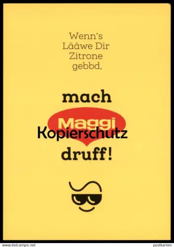 ÄLTERE POSTKARTE MACH MAGGI DRUFF SAARBRIGGE DIALEKT SAARBRÜCKEN