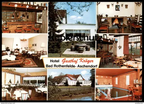 ÄLTERE POSTKARTE BAD ROTHENFELDE-ASCHENDORF HOTEL GASTHOF KRÖGER