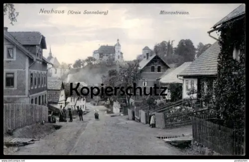 ALTE POSTKARTE NEUHAUS KREIS SONNEBERG MINNASTRASSE THÜRINGEN AK Ansichtskarte postcard cpa