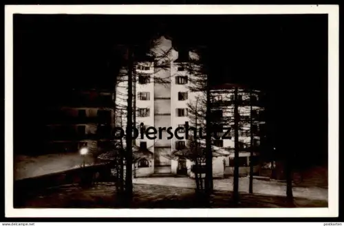 ÄLTERE POSTKARTE COLLE SESTRIERES IL GRANDE ALBERGO DI NOTTE Italia Ansichtskarte