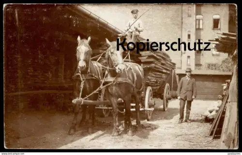 ALTE FOTO POSTKARTE BÜCKEBURG FÜRSTLICHE OBERFÖRSTEREI KUTSCHE HOLZ FORKE