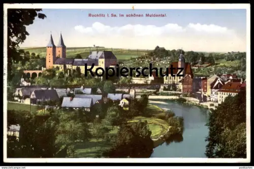 ALTE POSTKARTE ROCHLITZ IN SACHSEN 1940 IM SCHÖNEN MULDENTAL Ansichtskarte AK cpa