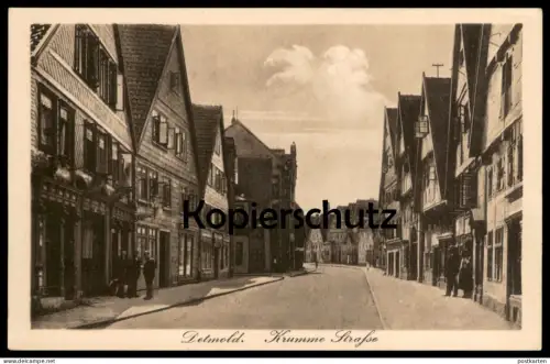ALTE POSTKARTE DETMOLD KRUMME STRASSE Ansichtskarte AK