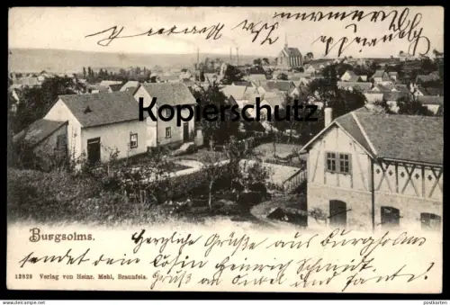 ALTE POSTKARTE BURGSOLMS 1906 PANORAMA SOLMS HESSEN Ansichtskarte AK cpa postcard