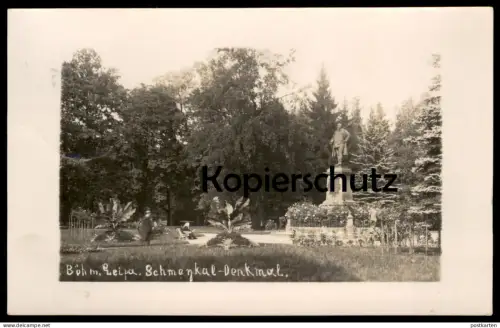 ALTE POSTKARTE BÖHMISCH LEIPA SCHMEYKAL-DENKMAL 1944 Böhmen Ceska Lipa Sudeten Ansichtskarte AK postcard cpa