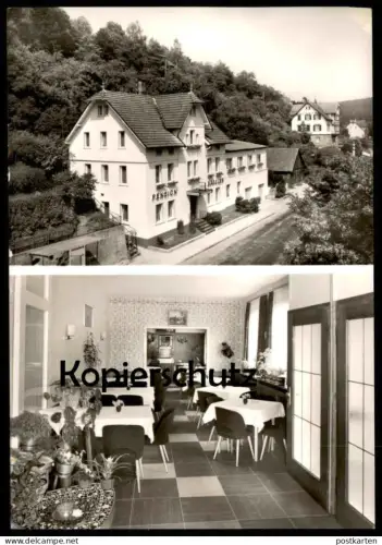 ALTE POSTKARTE LUFTKURORT ALTENSTEIG HOTEL PENSION BÄSSLER AUSSENANSICHT INNENANSICHT Ansichtskarte AK postcard cpa
