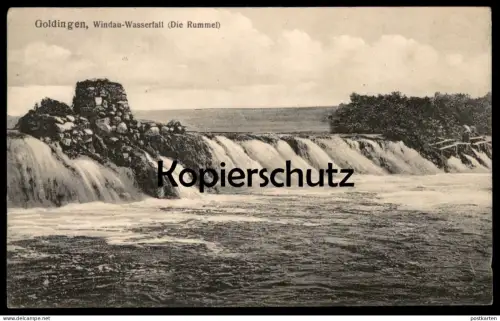 ALTE POSTKARTE GOLDINGEN WINDAU-WASSERFALL RUMMEL KULDIGA VENTAS RUMBA VENTA LETTLAND Latvia Latvija AK postcard cpa