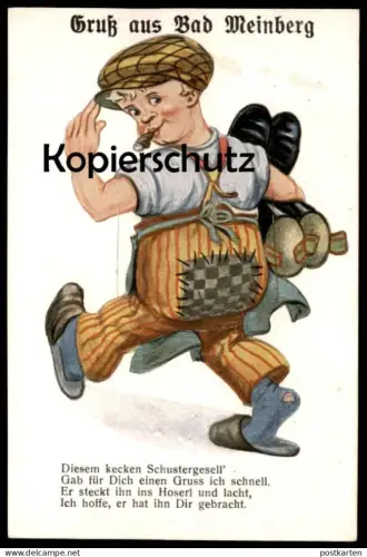 ALTE POSTKARTE GRUSS AUS BAD MEINBERG LEPORELLO SYSTEMKARTE HORN BAD MEINBERG Ansichtskarte AK postcard cpa