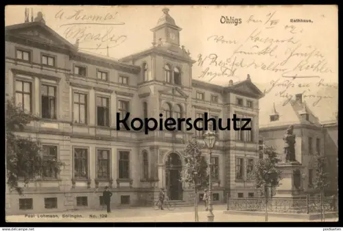 ALTE POSTKARTE OHLIGS RATHHAUS 1902 RATHAUS SOLINGEN Ansichtskarte AK cpa postcard