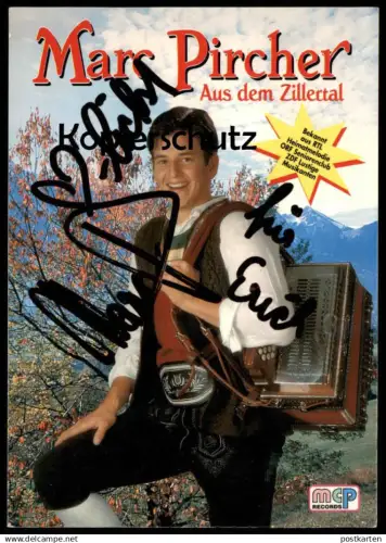 ÄLTERE KARTE MARC PIRCHER AUS DEM ZILLERTAL RIED FAN-CLUB BONN IPPENDORF HARMONIKA AKKORDEON accordion accordéon Ötztal