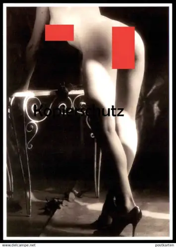 KÜNSTLER POSTKARTE PEER BUSCH AKT FRAU HIGH HEELS femme seins nus nude breast woman nudity cpa postcard Ansichtskarte AK